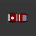 Red And White Ambulance With Modern Stylish Design Windows And Wheels