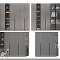 Modern White Wardrobe With Glass Doors Layered Storage And Interior LED Lighting