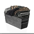 Industrial Mechanical Metal Container With Pipes And Structural Details