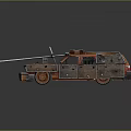 Orange Weaponized Modified Car With Spikes Blades And Roof Number 86