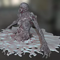 Zombie Terror Mutant Monster Zombie Skull Cranial Body 3d model