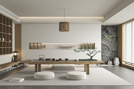 New Chinese Tea Room 3d model