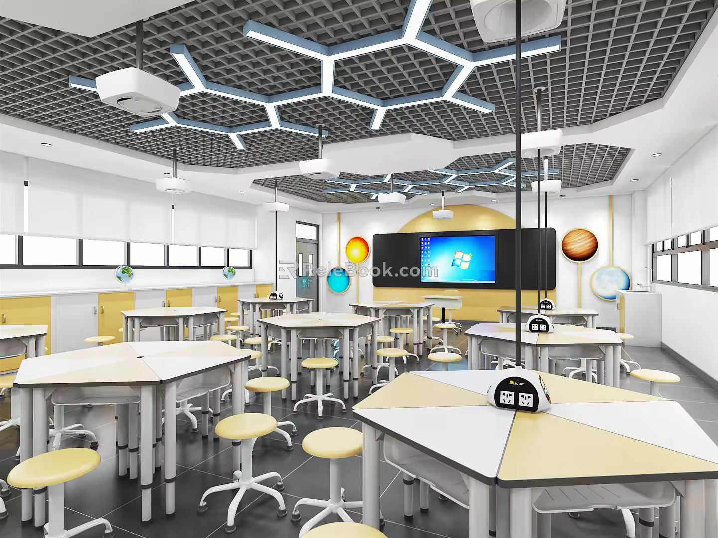 Modern Classroom Engineering Science Room 3d model