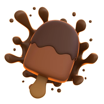 Modern Chocolate Bread Chocolate Cake Cartoon Cake 3d model