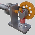 Stirling engine shows small engine 3d model