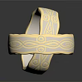 Elegant Golden Rings With Intricate Decorative Patterns As Daily Life Accessories