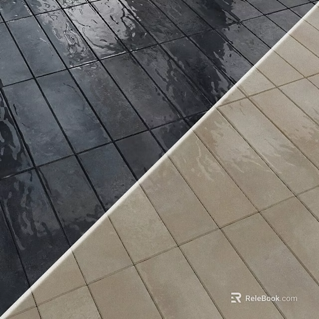 Dark And Light Colored Floor Tiles With Modern Design And Smooth Surface Finish 3d model 