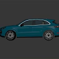 Blue SUV Car With Transparent Roof Orange Interior Sporty Wheels And Modern Design