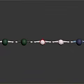 Game Movie 3D Characters in Various Outfits Holding Hands in Line on Dark Reflective Floor