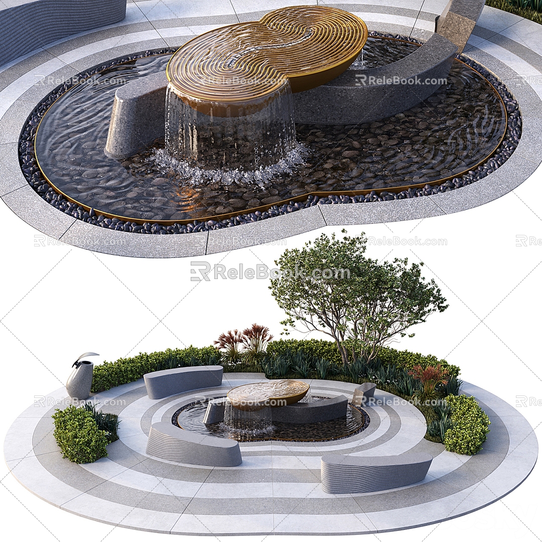 Oval Courtyard View Pool model