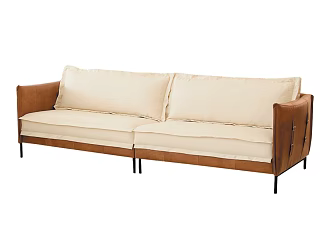 Nordic Double Sofa Living Room Sofa Small Apartment Sofa 3d model