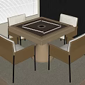 Modern Mahjong Table and Chair Mahjong Table 3d model