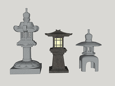 Chinese Landscape Lamp Garden Lawn Garden Lamp Mosque Dome Household 3d model