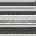 Chinese-style eaves cornices ridge glazed tile roof eaves ancient building door head eaves line 3d model