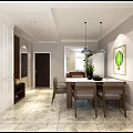 Modern Living And Dining Room Interior With Grey Sofa Geometric Rug And Chandelier