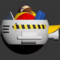 Fun Cartoon Character Riding White Vehicle With Orange Beard Red Yellow Clothes Black Stripes