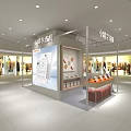 AI Learning Machine Retail Store With Glass Showcase And Interior 3d model