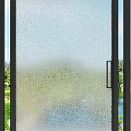 Black Framed Sliding Doors With Transparent Glass Offering Outdoor River Trees Grass And Sky View