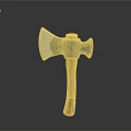 High Quality Axe Tool With Metal Head And Wooden Handle Design 3d model