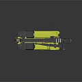 Yellow Industrial Utility Vehicle With Mechanical Arm And Telescopic Boom Equipment
