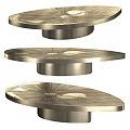 Round Metal Coffee Table With Intricate Carved Patterns And Artistic Detailed Design