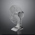 Modern White Tabletop Electric Fan With Solar Panel And Efficient Design