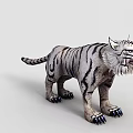 Technology Exhibition Hall Featuring 3D Tiger Model And Interactive Displays