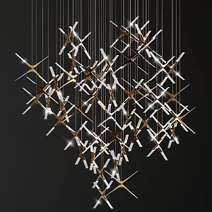 Modern Crystal Chandelier Decorative Crystal Chandelier 3d model