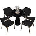 Modern Negotiation Table and Chair Coffee Table and Chair Casual Table and Chair 3d model