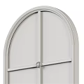 Modern Arched Full Length Mirror With Black And Gold Grid Frame Design
