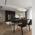 Modern Kitchen Interior Design With Dark And Light Cabinets Marble Countertop Oven And Natural Light