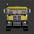 Yellow City of Houston Truck With Classic Design And Black Wheels