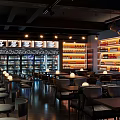Modern Bar Interior Design With Warm Lighting Cozy Seating And Wine Racks
