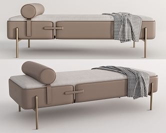 Modern Bed End Stool Sofa Stool Foot 3d model