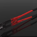Hardware Tools Heavy Duty Bolt Cutters With Red Handles And Black Jaws