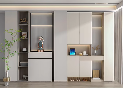 Modern Shoe Cabinet Modern Entrance Cabinet 3d model