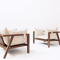 Retro Single Sofa 3d model