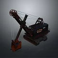 Powerful Crawler Excavator Utility Vehicle with Boom Arm Bucket and Tracked Chassis