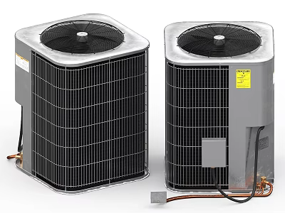 Efficient Air Conditioner Fan Outdoor Units With Modern Design And Dual Systems 3d model