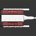 Pulsar V8 Engine With Red Cover And Metal Intake Components