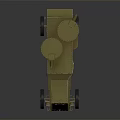 Khaki Armored Functional Vehicle With Vintage Design And Armor Structure