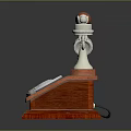 Vintage Rotary Dial Telephone With Wooden Base And Metal Handset In Mobile Digital