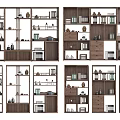 Modern Wooden Bookcase With Multiple Shelves Books And Decorative Storage Items