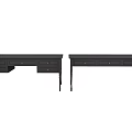Modern Black Desk With Drawers And Simple Design For Home Office Use