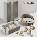 Pet Accessories for Cats and Dogs Including Scratching Posts Litter Box Food Bowls and Toys