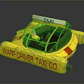 Yellow Water Taxi Vehicle From Warp Driver Taxi Co With Open Cabin