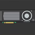 High Performance Electronic Graphics Card With Cooling Fan And Green Edge Design