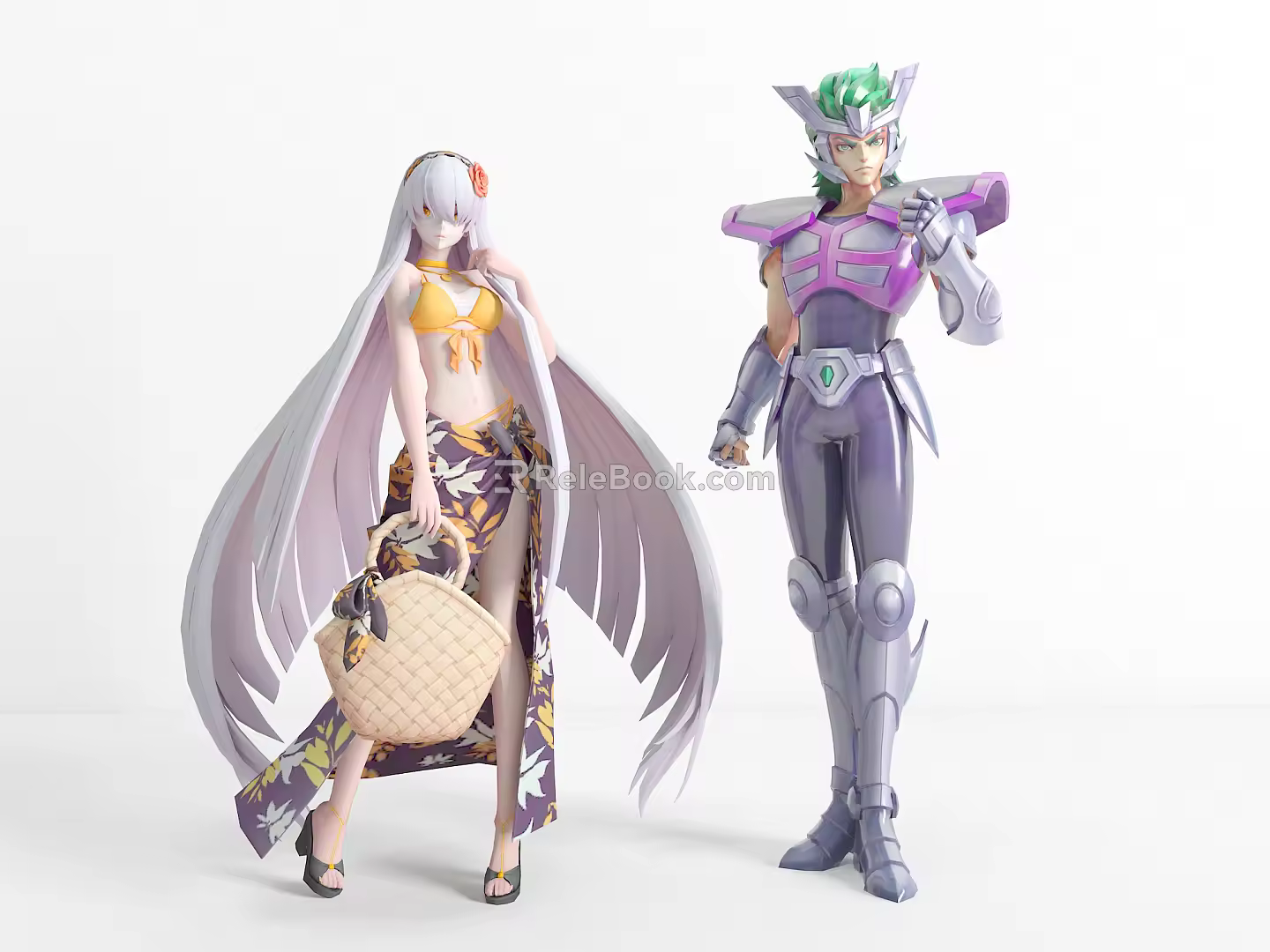 Modern game character warrior character 3d model
