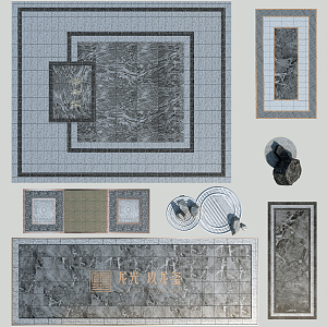 New Chinese floor tile pavement 3d model