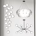 Modern chandelier combination 3d model